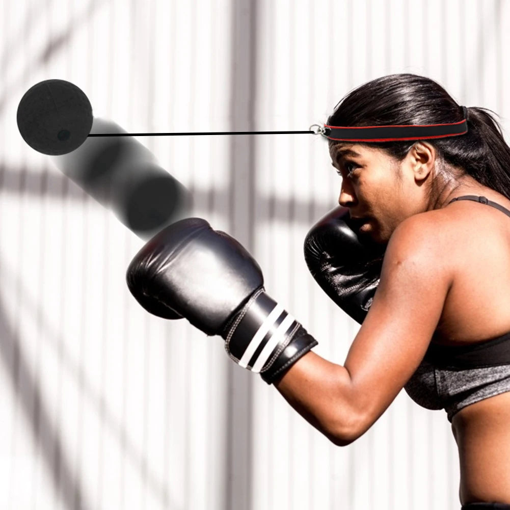 Boxing Reflex Ball with Adjustable Headband – Speed & Accuracy Trainer