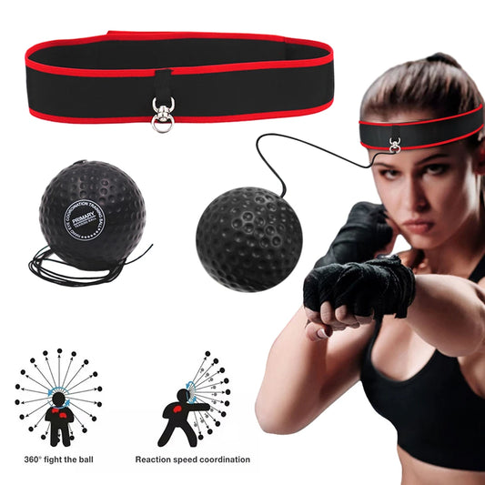 Boxing Reflex Ball with Adjustable Headband – Speed & Accuracy Trainer